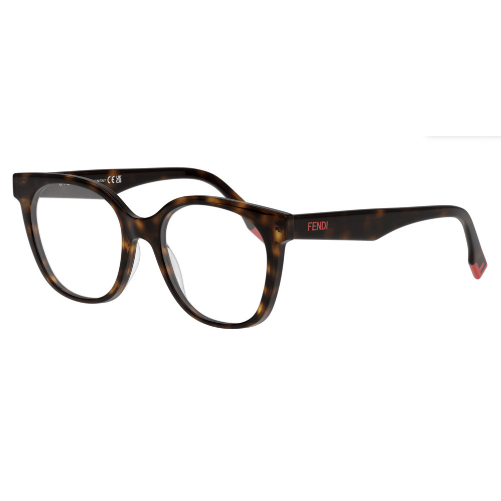 NWT Fendi FE50023I-052-51 Havana Square 51mm Eyeglasses